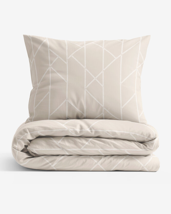 Bettwäsche aus Baumwolle - Geometrische Linien auf Latte