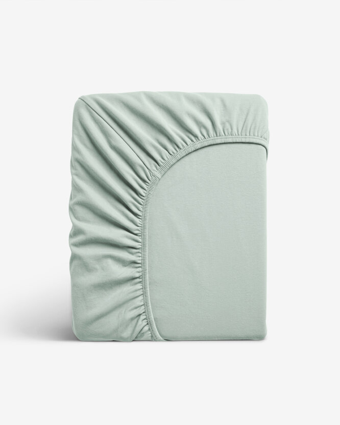 Elastisches Bambus-Spannbettlaken - salbeigrün
