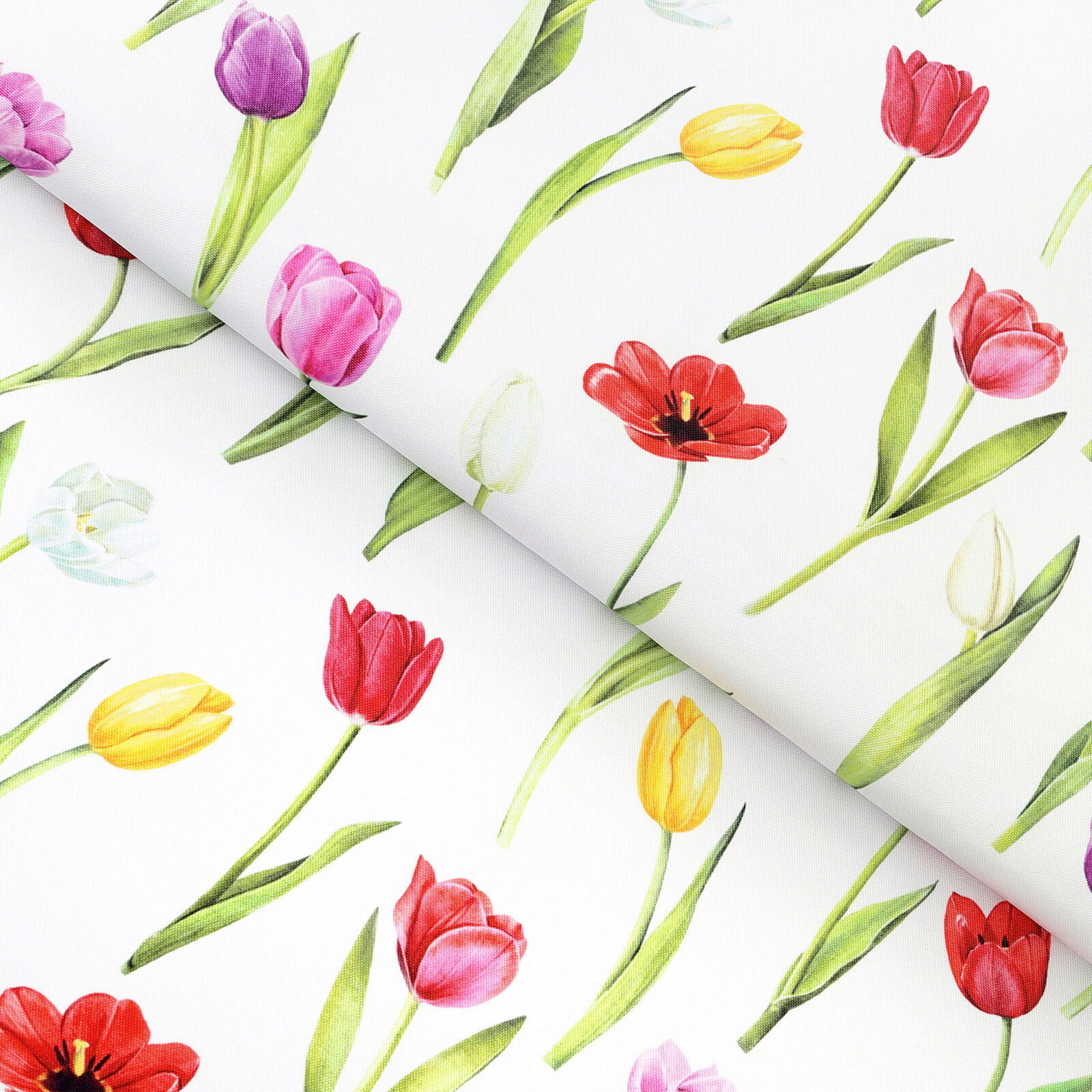 Teflonstoff für Tischdecken - Bunte Tulpen