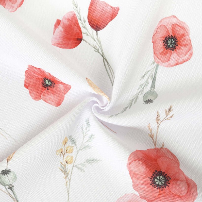 Teflonstoff für Tischdecken - Mohnblumen