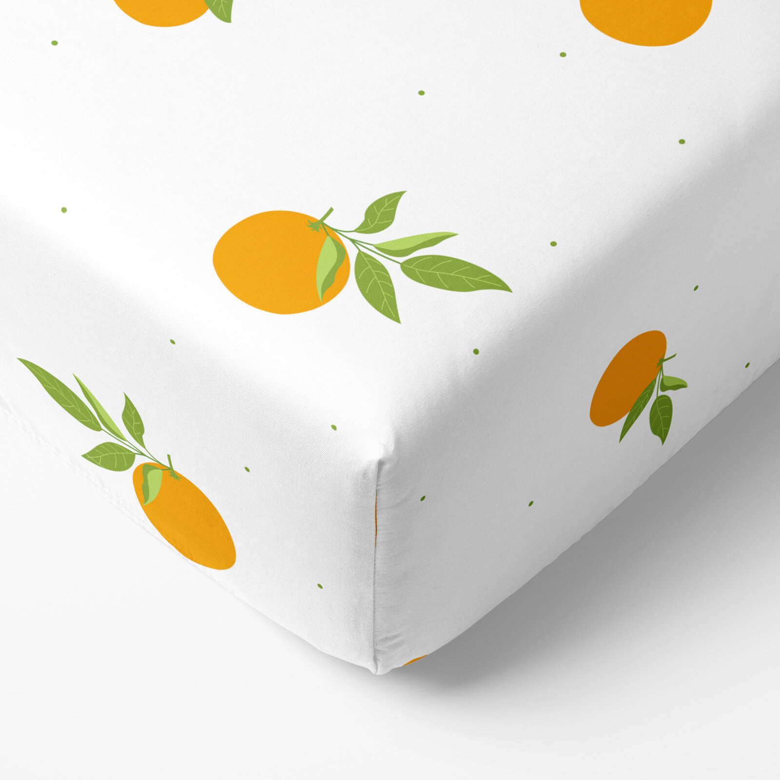 Spannbettlaken aus Baumwolle - Orangen