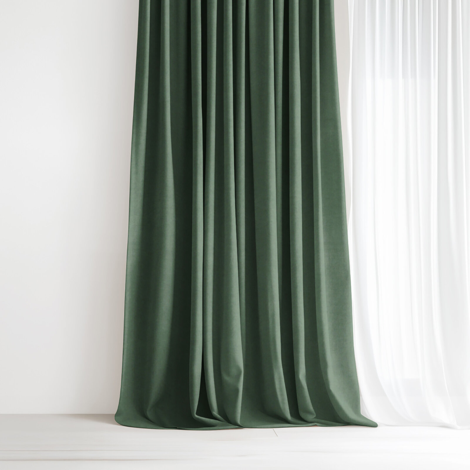 Dekorativer Vorhang Marbella - dunkelgrün