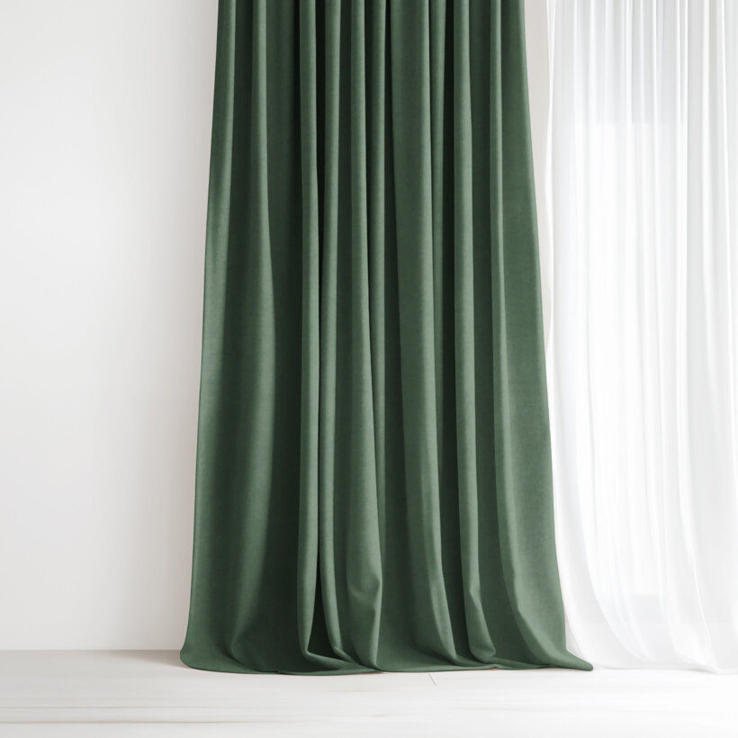 Dekorativer Vorhang Marbella - dunkelgrün