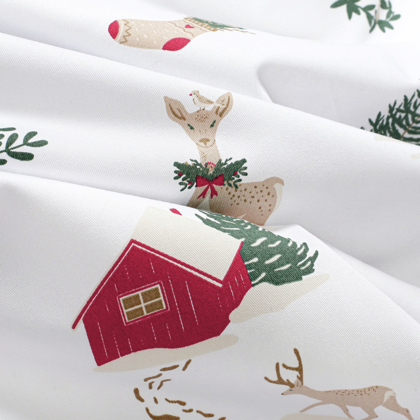 Weihnachtliches Tischset 100% Baumwollköper - Traditionelle Weihnachten - 2 Stück