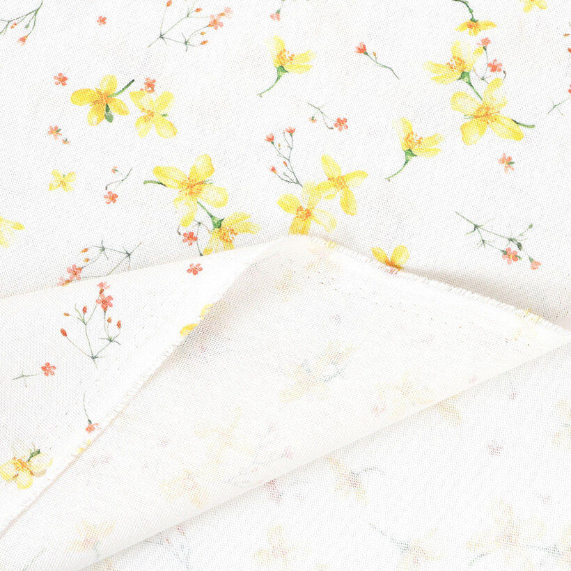 Dekorativer Stoff Valencia - Blüten der Narzissen