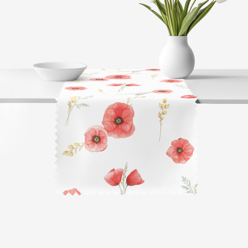 Teflon-Tischläufer - Mohnblumen