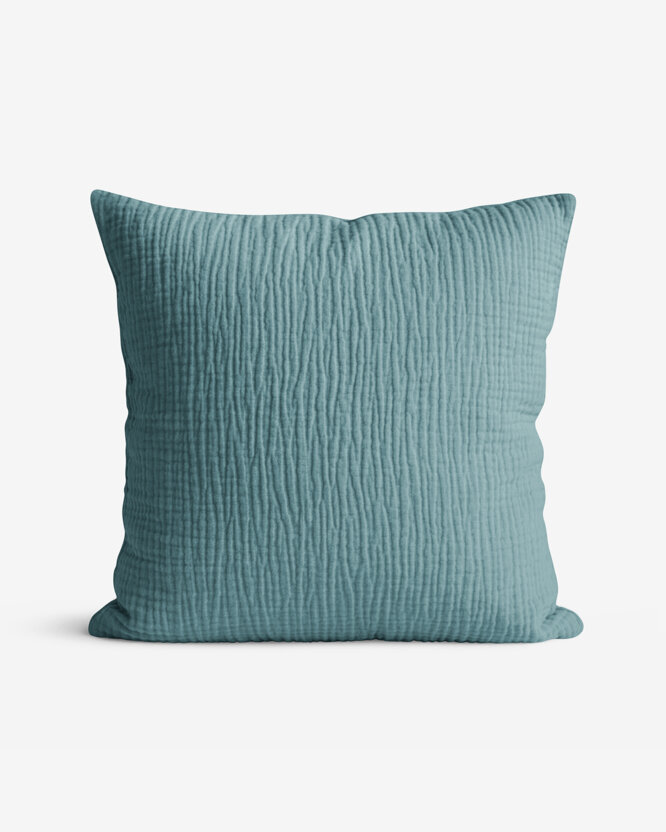 Musselin-Kissenbezug – petrol