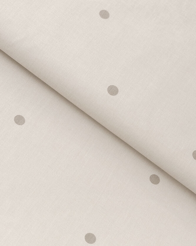 Baumwollstoff - Pünktchen auf Beige