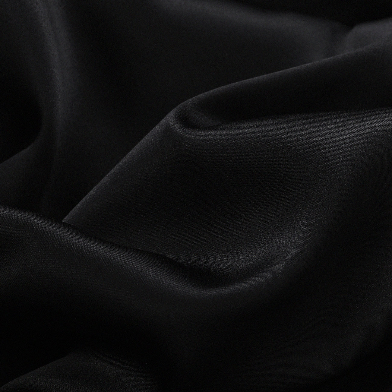 Verdunkelungsstoff Blackout mit Satin-Glanz - schwarz