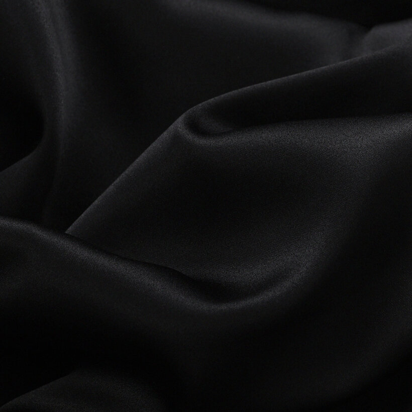 Verdunkelungsstoff Blackout mit Satin-Glanz - schwarz
