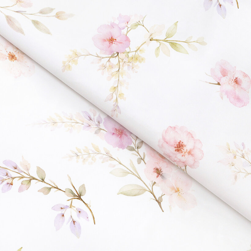 Mako-Satin - Romantische Wiese