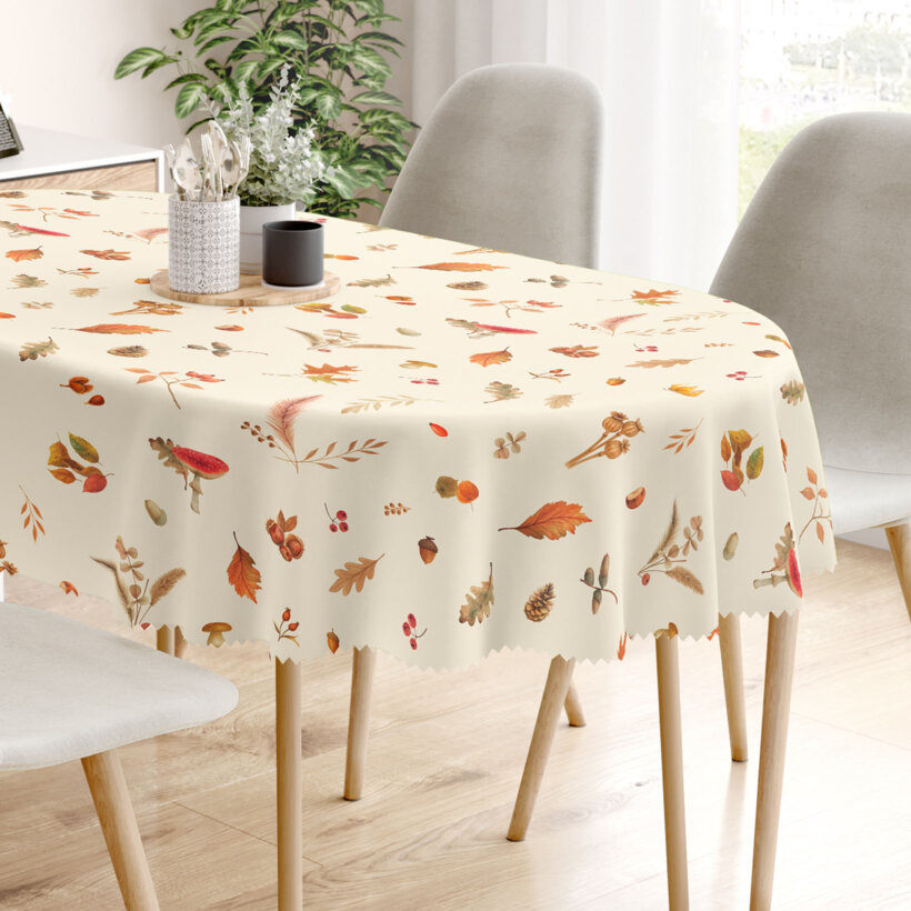 Ovale Tischdecke Teflon - Herbstliche Natur