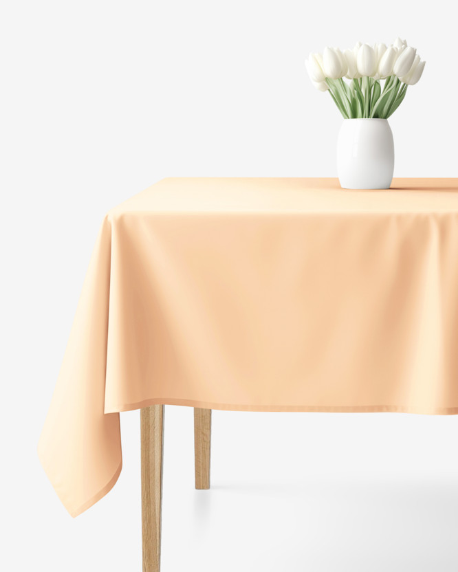 Eckige Tischdecke 100% Baumwolle - apricot