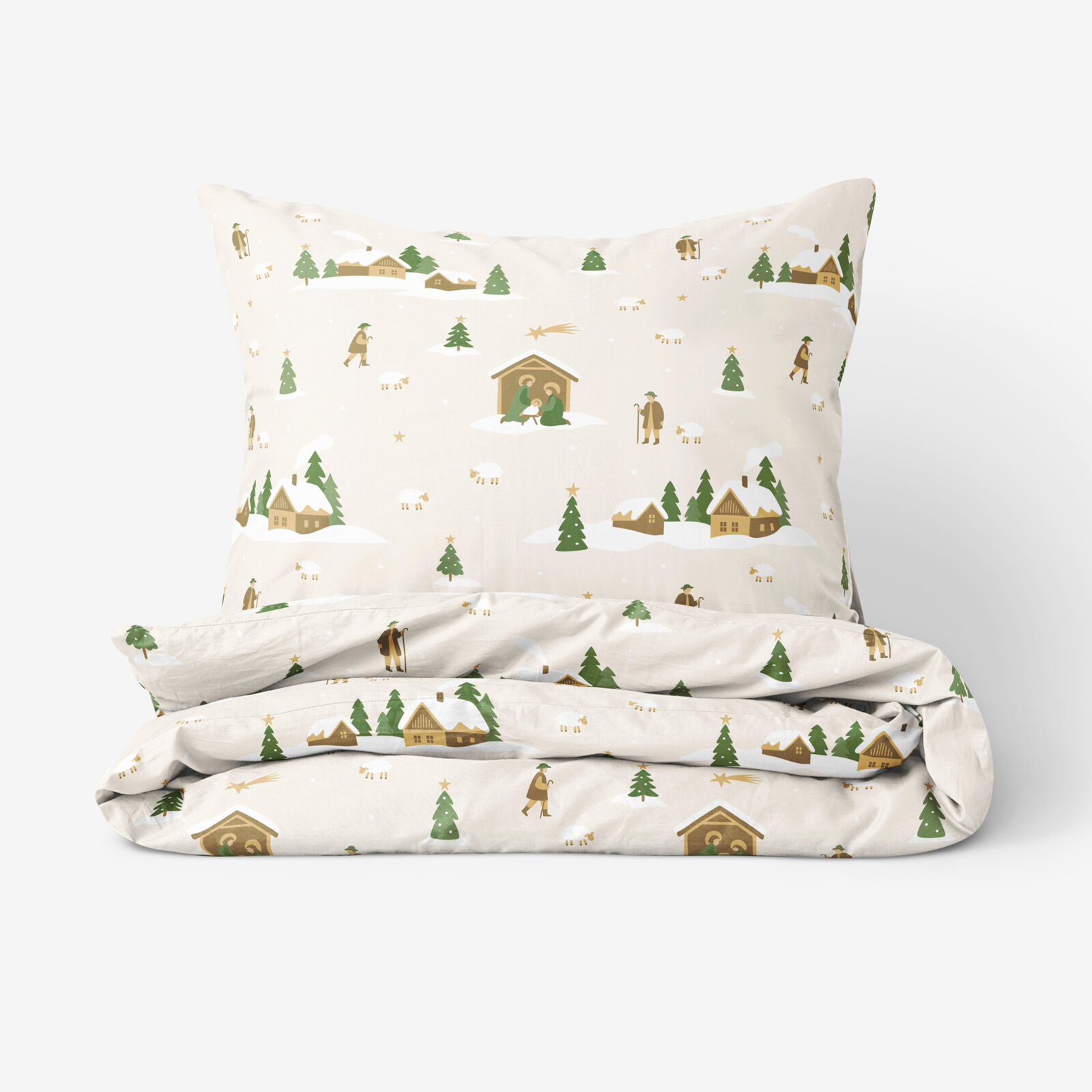 Weihnachtlich Bettwäsche aus Baumwolle - Weihnachtslieder