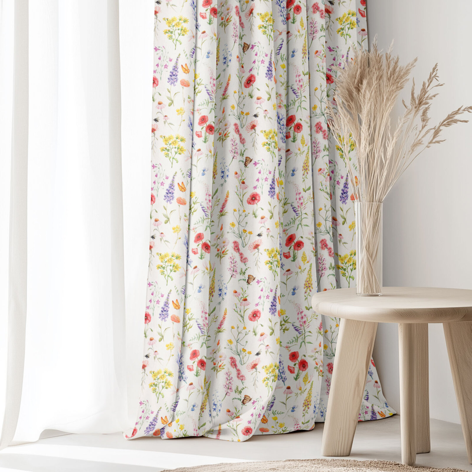 Dekorativer Vorhang Valencia - Blühende Wiese