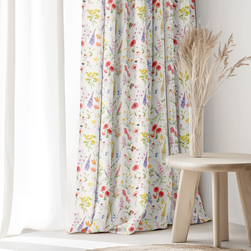 Dekorativer Vorhang Valencia - Blühende Wiese