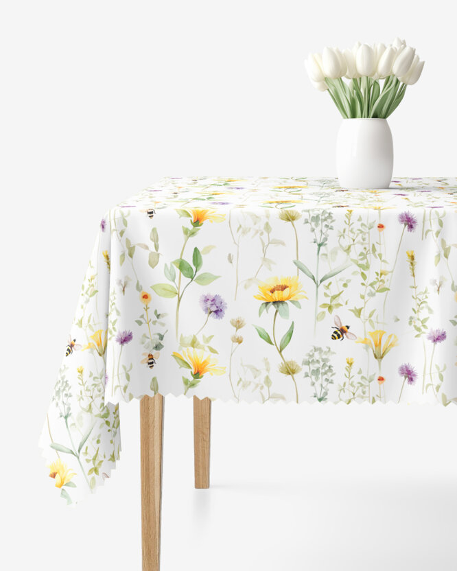 Eckige Teflon-Tischdecke - Wiesenwelt