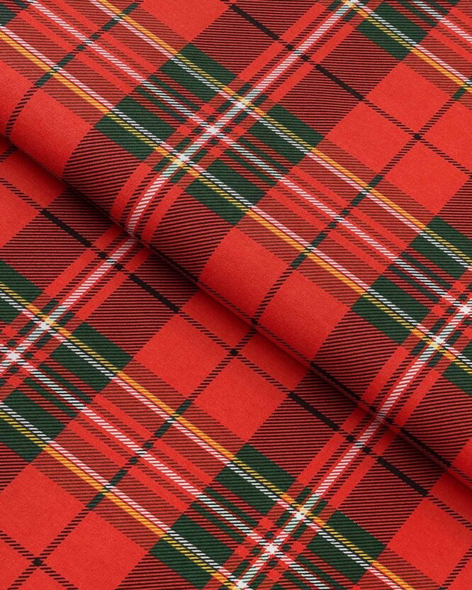 Weihnachtlicher Flanellstoff - rotes Karo