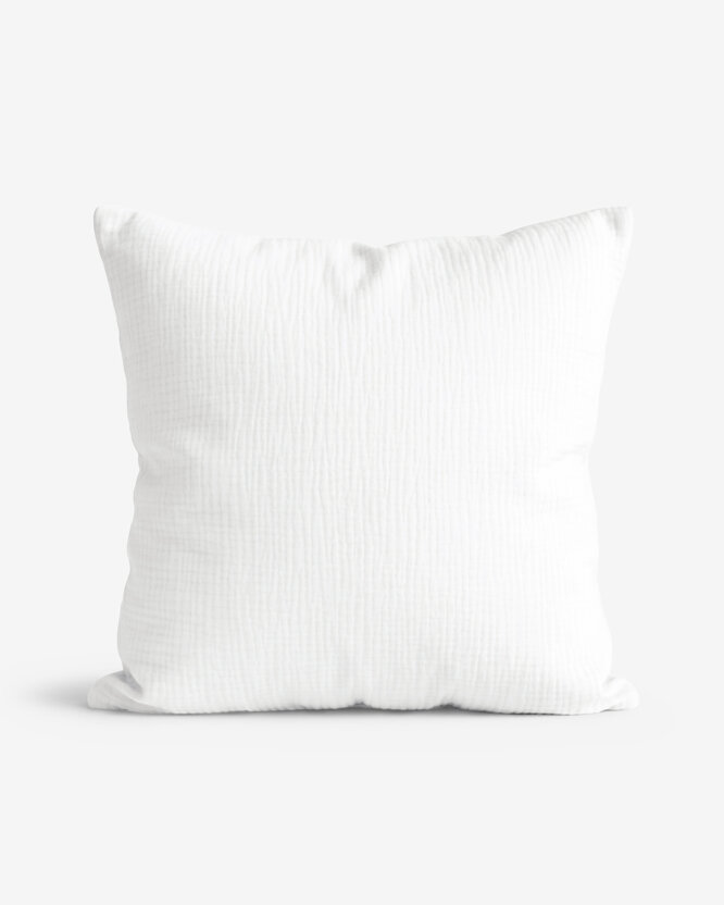 Musselin-Kissenbezug – weiß