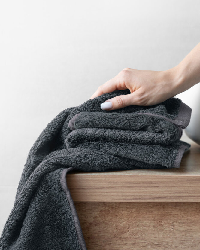 Bambus-Handtuch/Badetuch - anthrazit