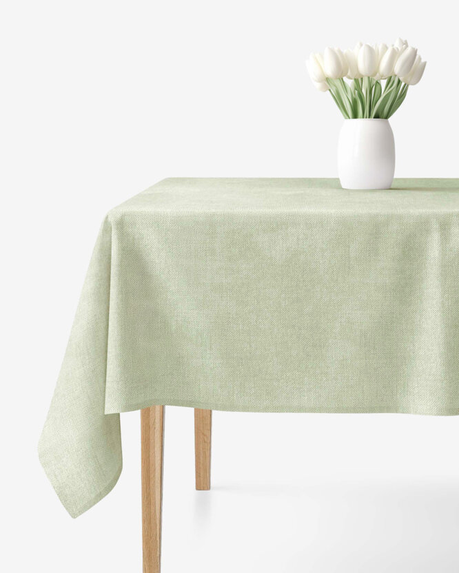 Eckige Tischdecke Malaga - grün natur