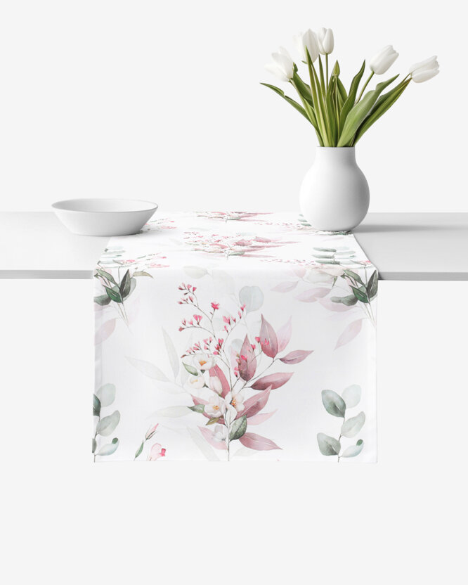 Tischläufer aus 100% Baumwolle Deluxe - zarte Rosen