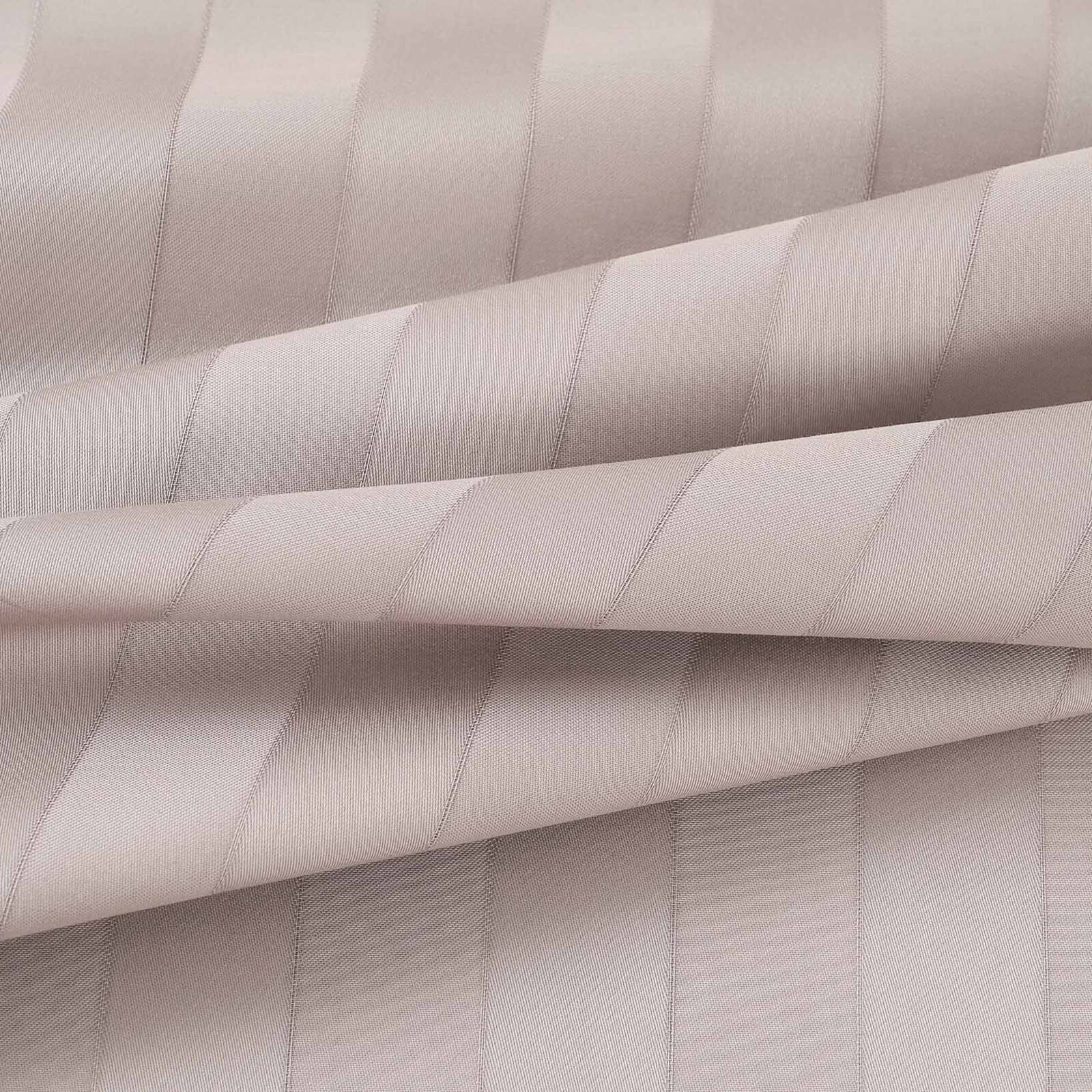 Damast - graubraun Streifen mit Satin-Glanz