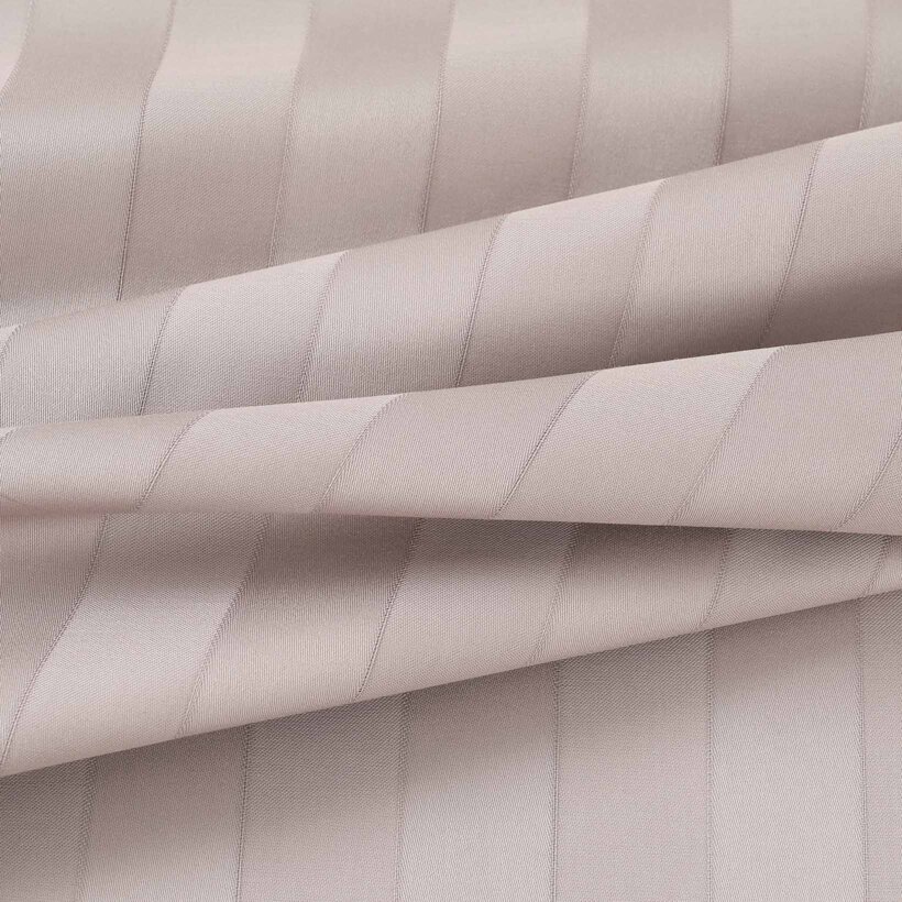 Damast - graubraun Streifen mit Satin-Glanz