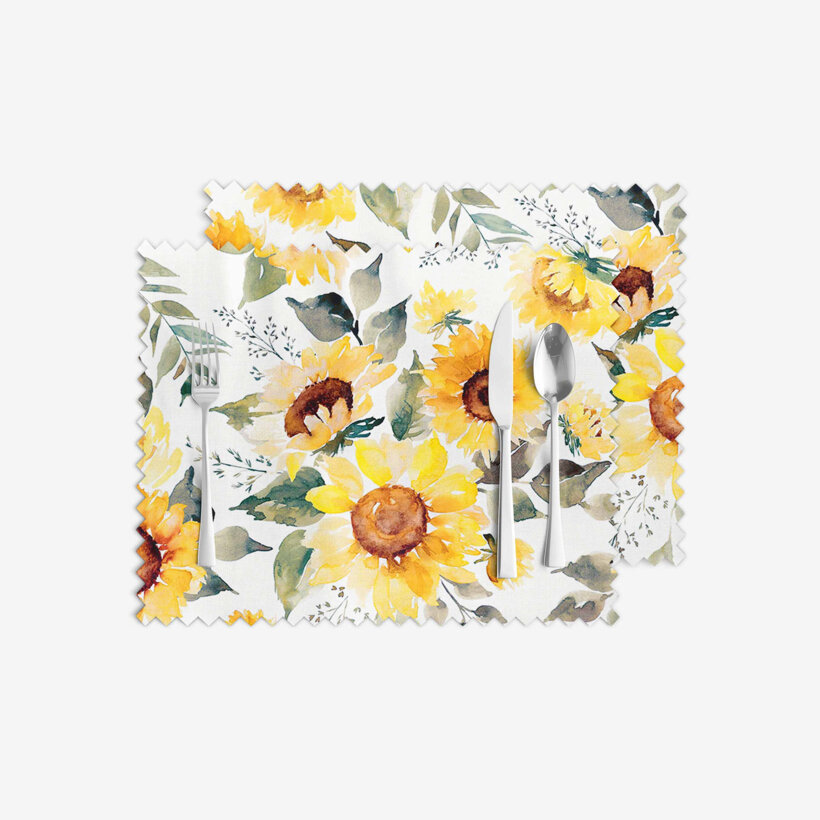 Teflon-Tischset - Sonnenblumen - Set 2 Stück