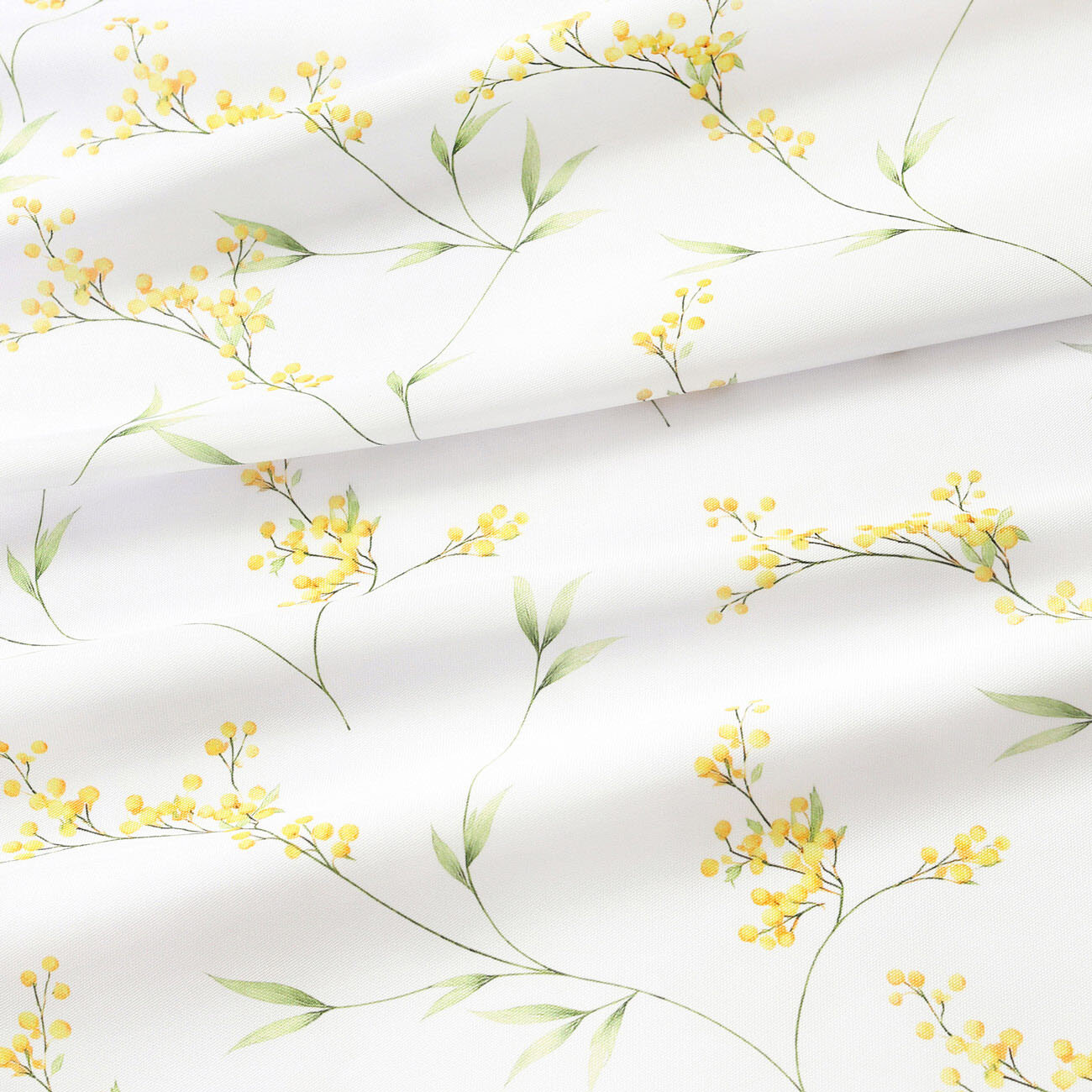 Teflonstoff für Tischdecken - Mimosenblüten