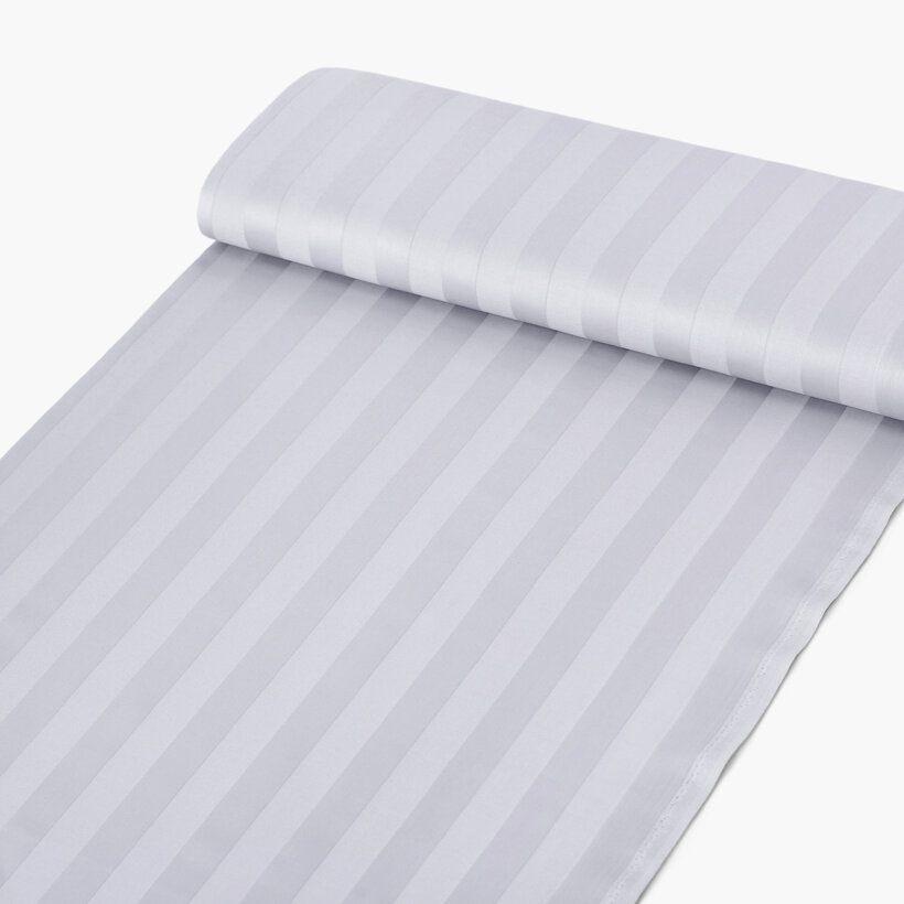 Damast - hellgraue Streifen mit Satin-Glanz