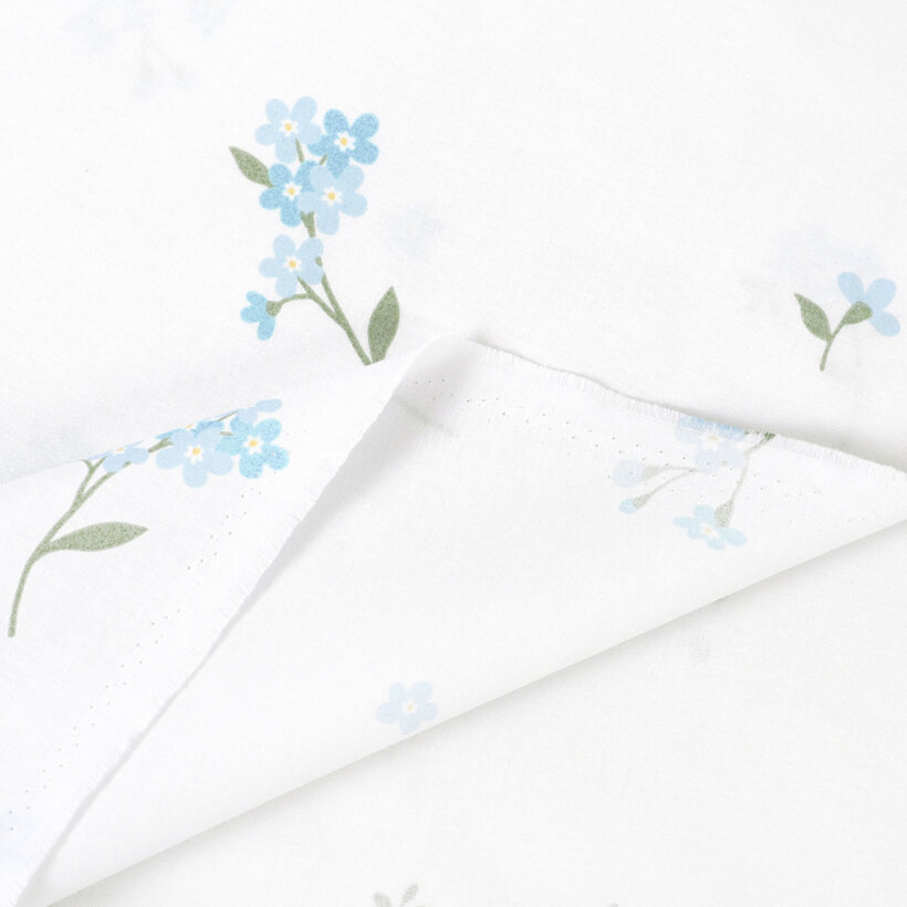 Baumwollstoff - Vergissmeinnicht