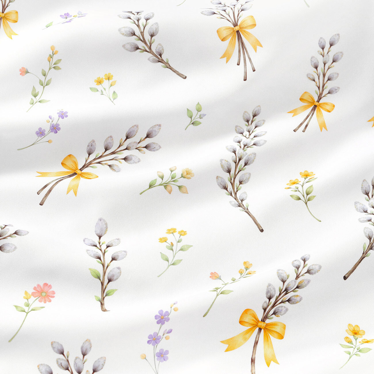 Frühlings-Runde Tischdecke Teflon - Weidenkätzchen