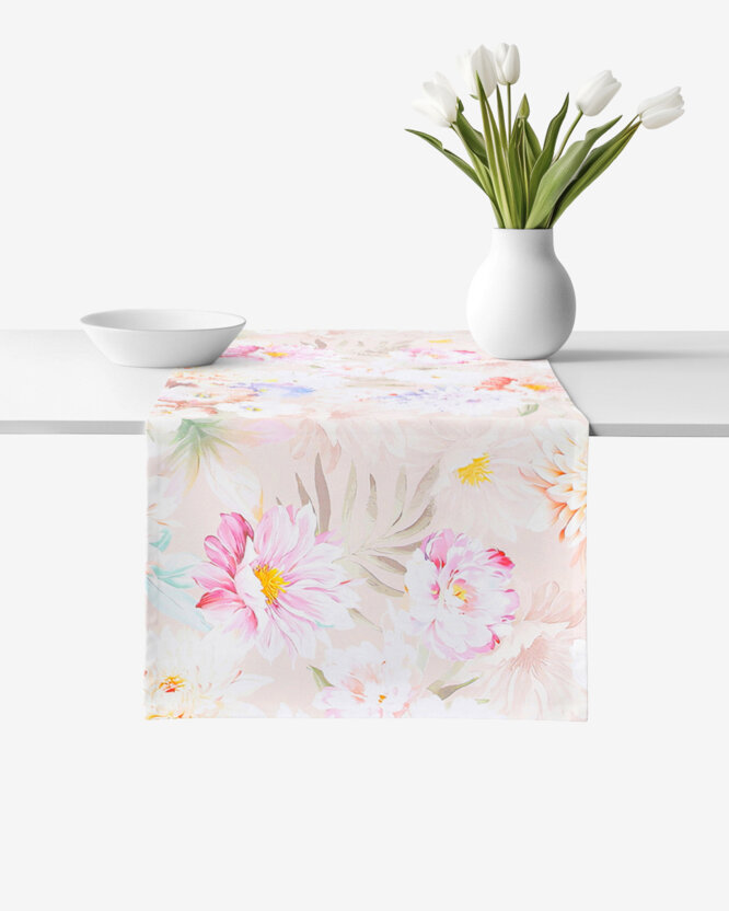 Tischläufer aus 100% Baumwolle Deluxe - wilde Blumen