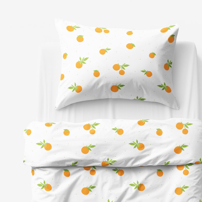 Kinder - Bettwäsche aus Baumwolle - Orangen