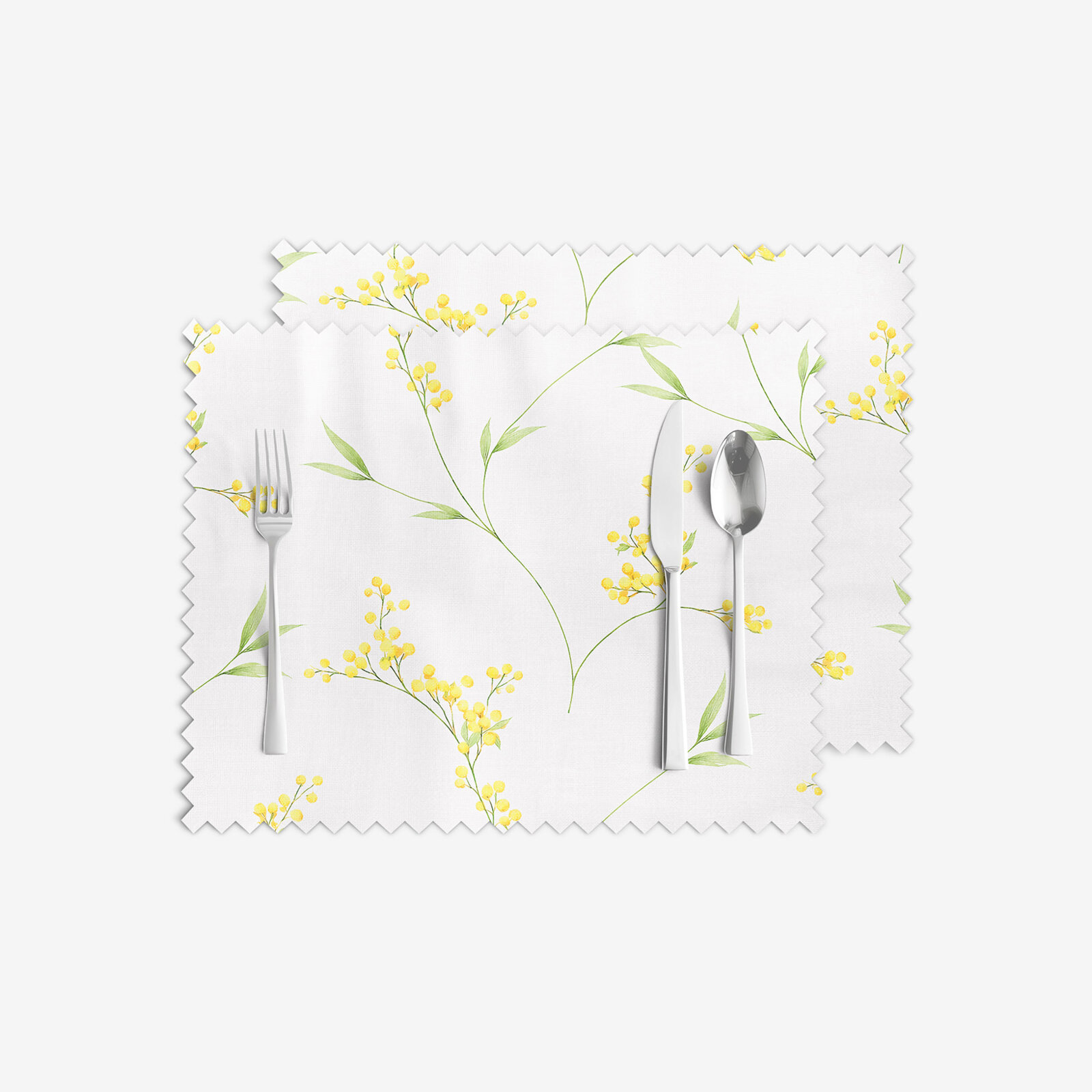 Teflon-Tischset - Mimosenblüten - 2 Stück