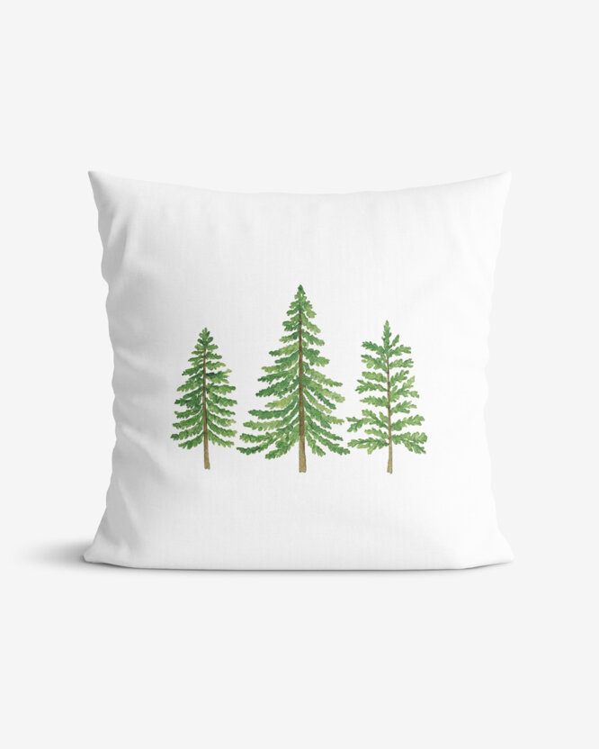 Weihnachtlicher dekorativer Kissenbezug - Winterbäumchen