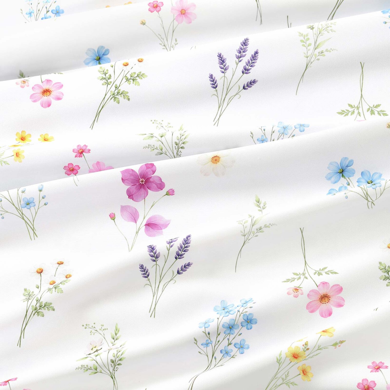 Teflonstoff für Tischdecken - Blumengarten