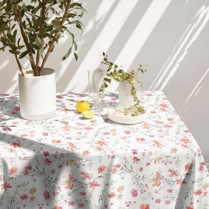 Eckige Tischdecke Valencia - Wiesenblumen
