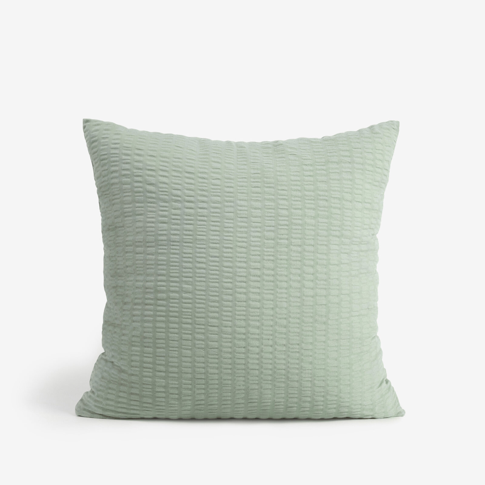 Seersucker-Kissenbezug - salbeigrün