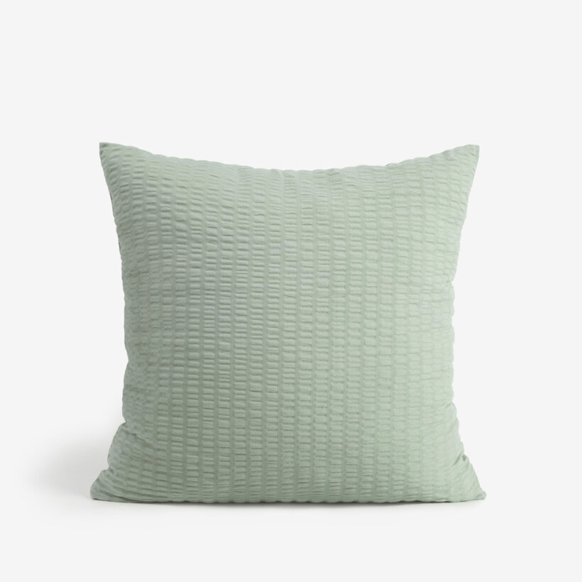 Seersucker-Kissenbezug - salbeigrün