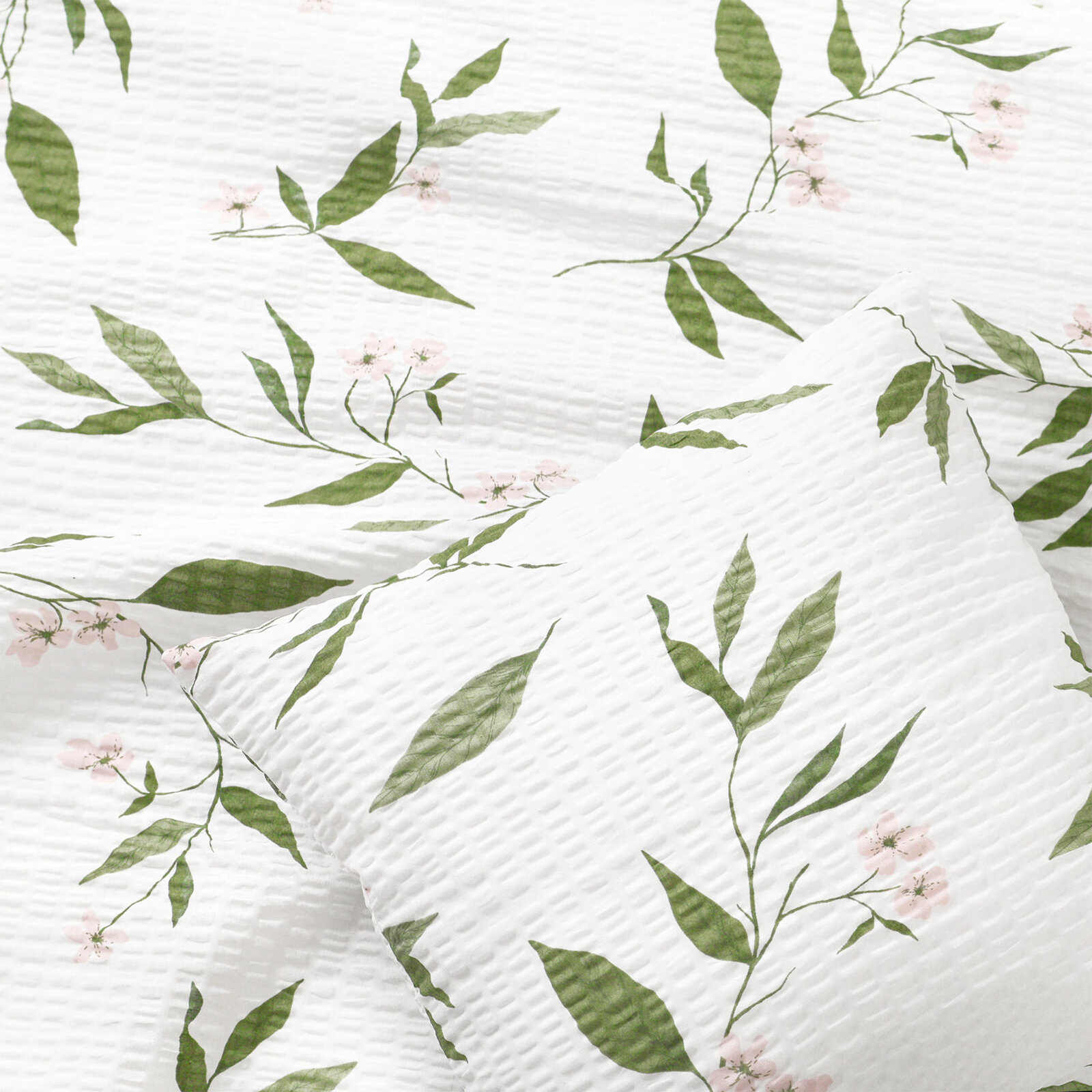 Seersucker-Kissenbezug - Duft nach Jasmin