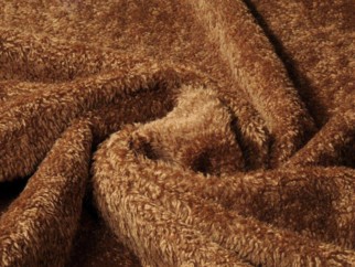 Plyš - metráž š. 150cm - vzor TERAN 897 HNĚDÝ