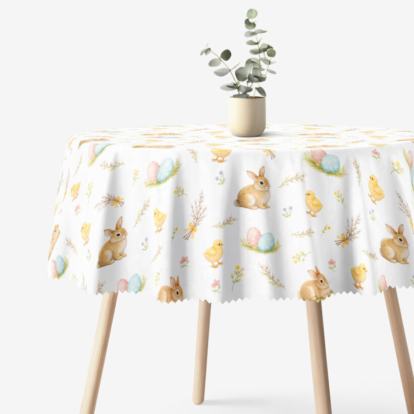 Ostern Runde Tischdecke Teflon - Frohe Ostern