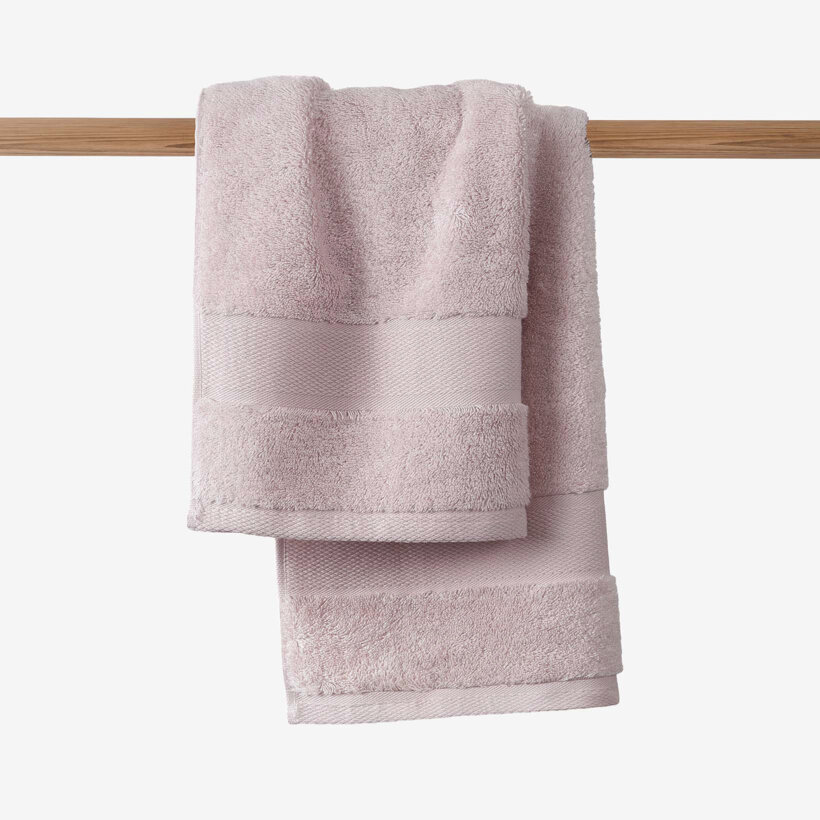 Bambus-Handtuch/Badetuch - altrosa