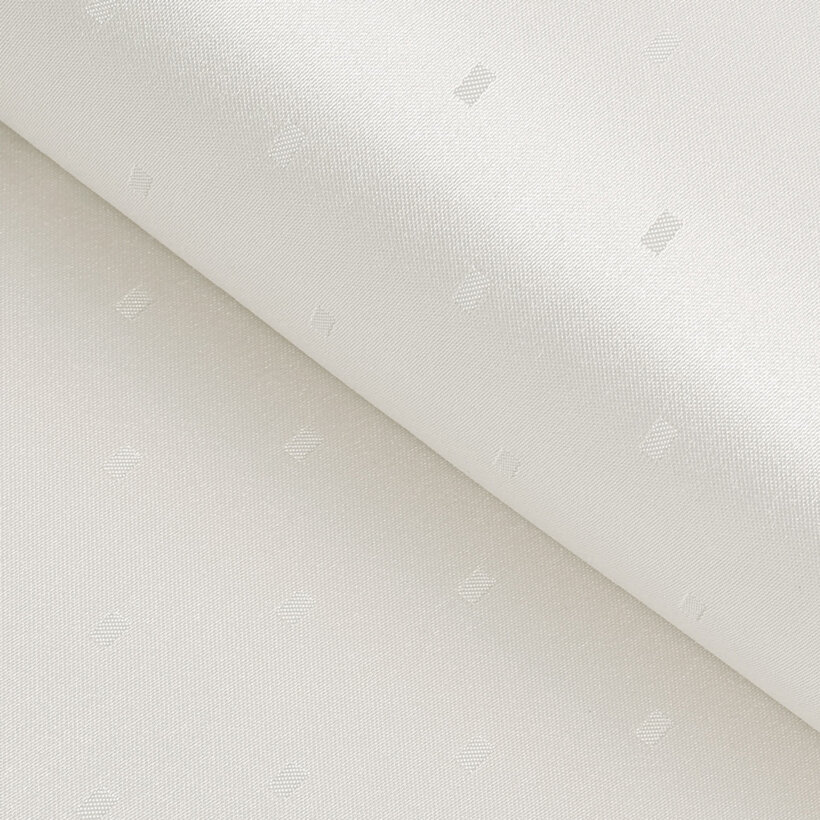 Teflonstoff für Tischdecken – creme mit glänzenden Rechtecken