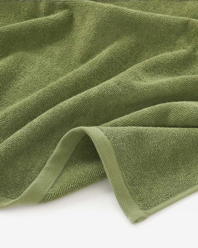 Frottierhandtuch/Duschtuch Soft ohne Bordüre – olivgrün