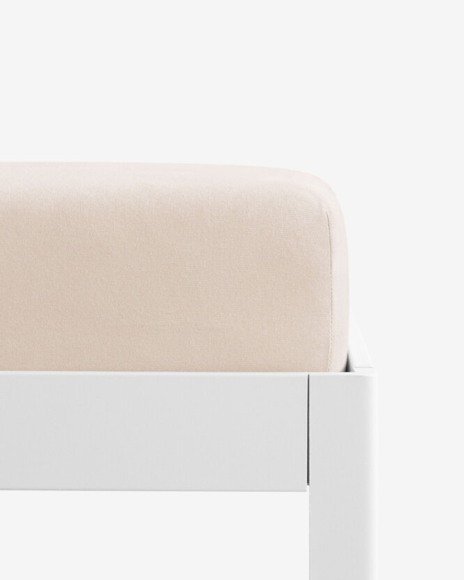 Bettlaken Jersey mit Gummiband - beige