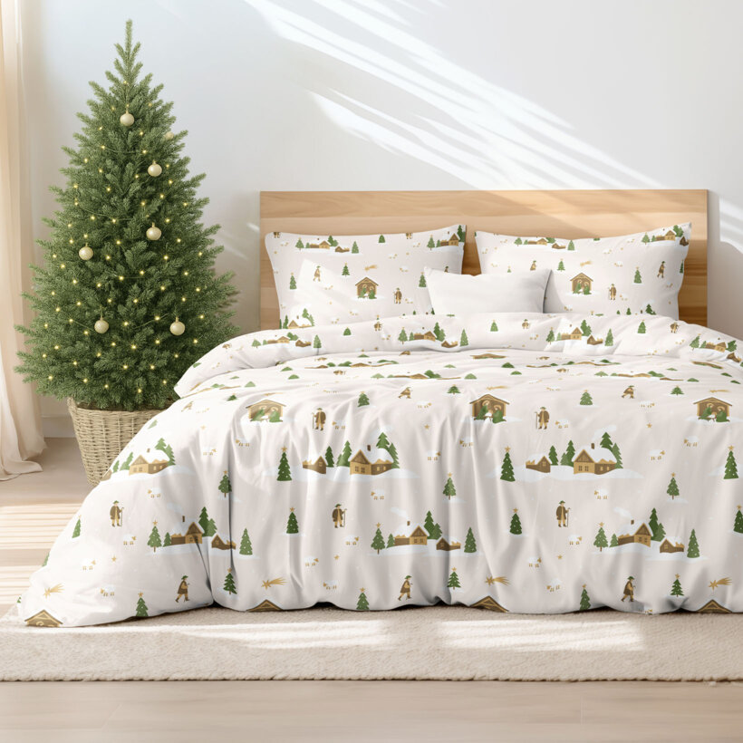 Weihnachtlich Bettwäsche aus Baumwolle - Weihnachtslieder
