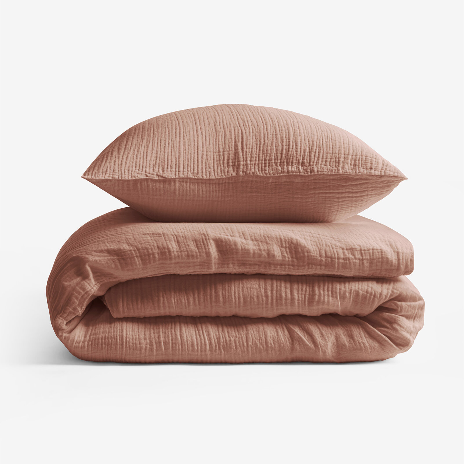 Musselin-Bettwäsche – pfirsich